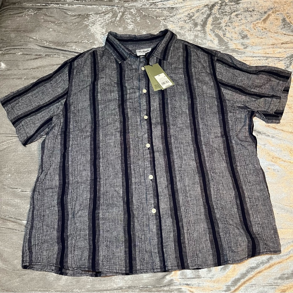 NWT Goodfellow & Co Navy Blue Button Down Shirt Men’s XL Standard Fit